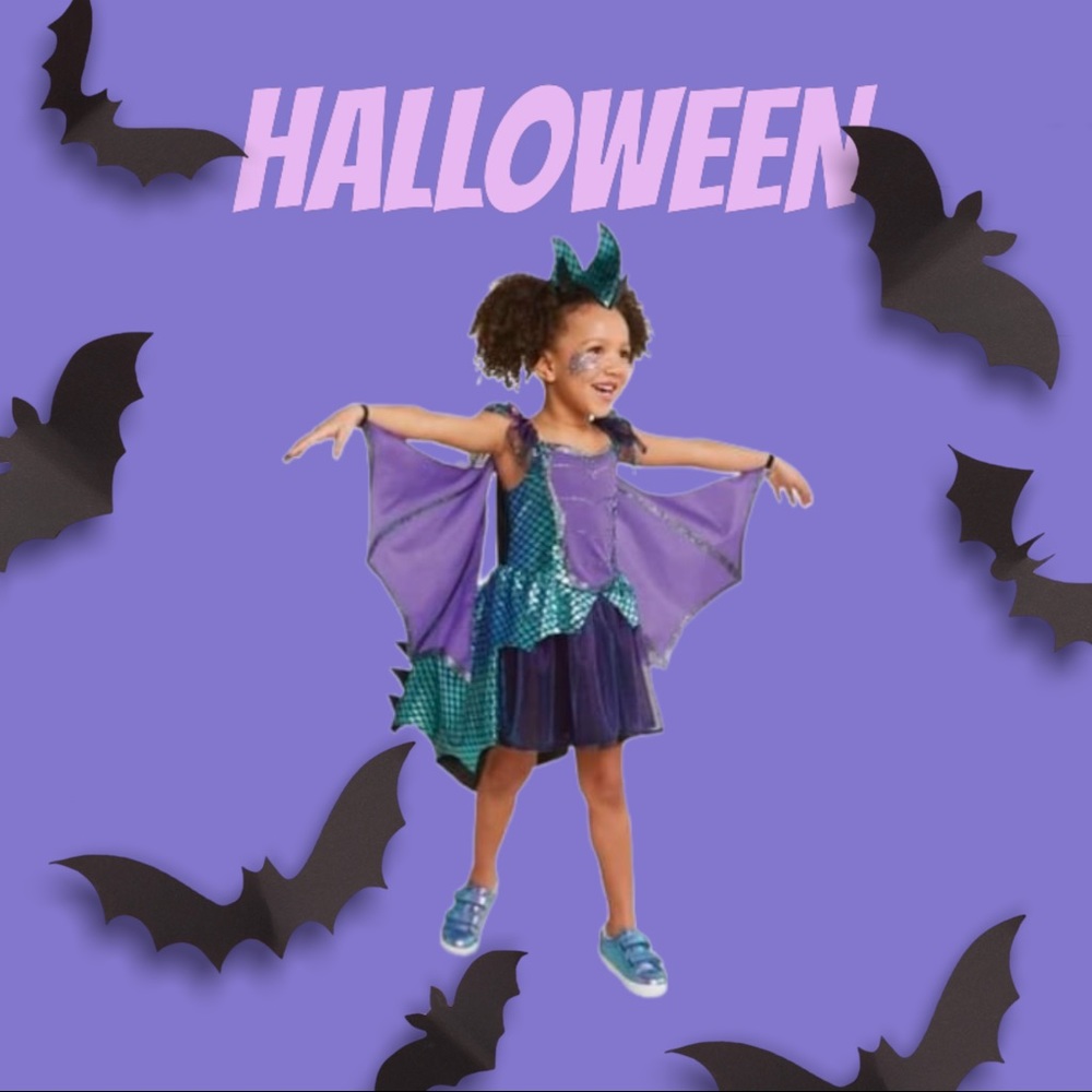 Hyde and Eek! Toddler Dragon Costume 4-5T Cute Kids Dress with Wings and Scales
